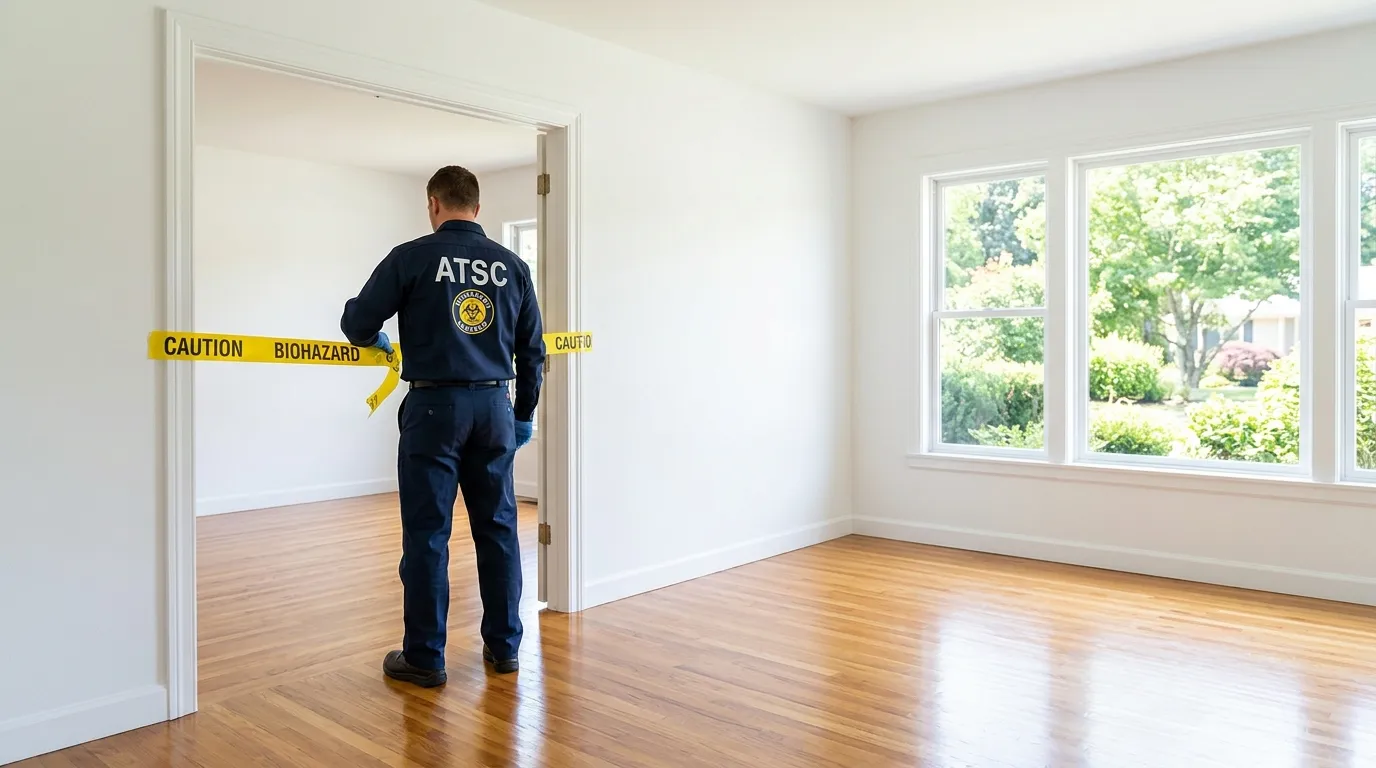 Certified biohazard cleanup crew performing Trauma Scene Cleanup in Glover Park